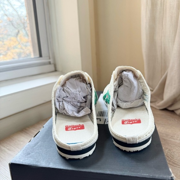 New Onitsuka Tiger Mexico 66 Sabot Slip On Shoes Slipper Mesh Cream Green Red - Picture 9 of 14
